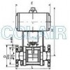 GUQ-10(LF)，GUQ-16(LF)，GUQ-25(LF)，GUQ-32(LF)，氣動開關(guān)型高真空球閥