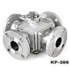 KF-305，四通法蘭球閥