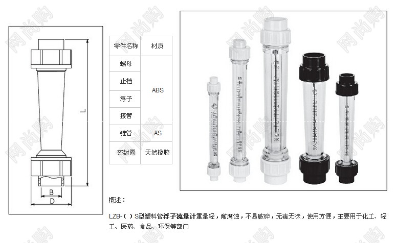 浮子流量計LZB-15S，LZB-100S