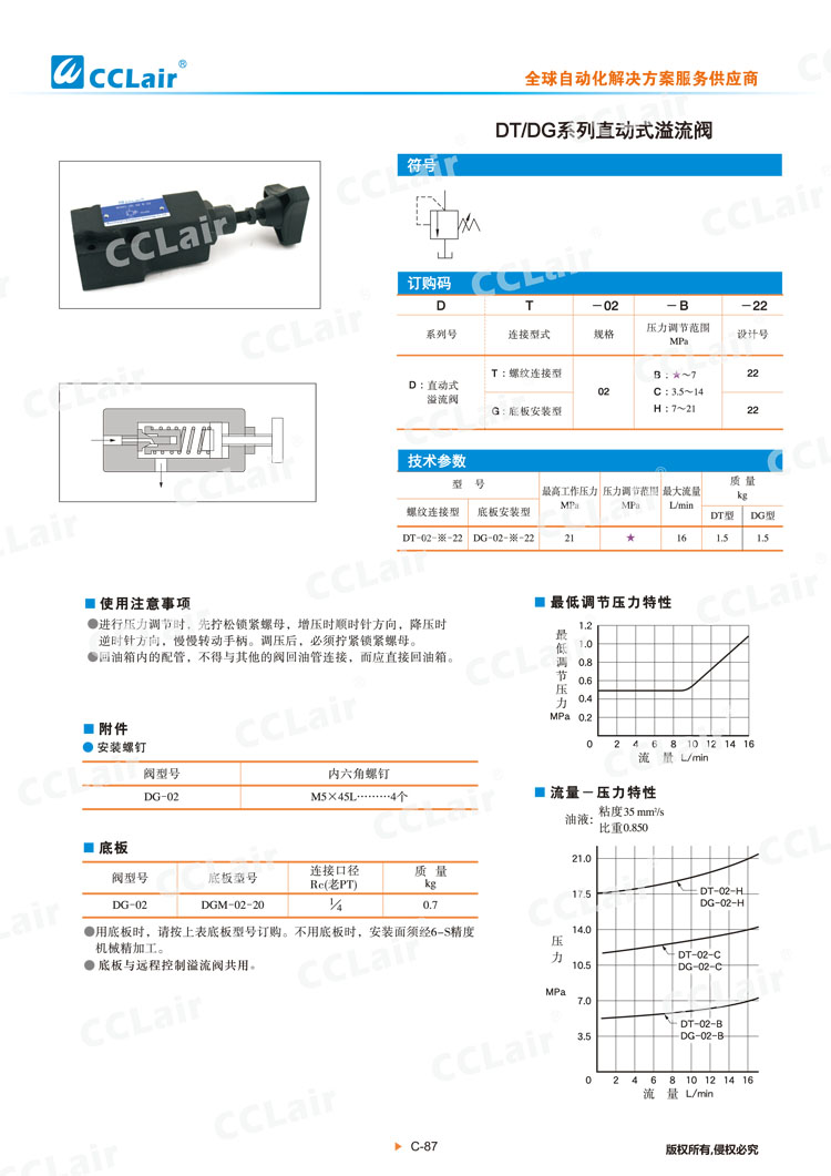 DT、DG系列直動式溢流閥-1