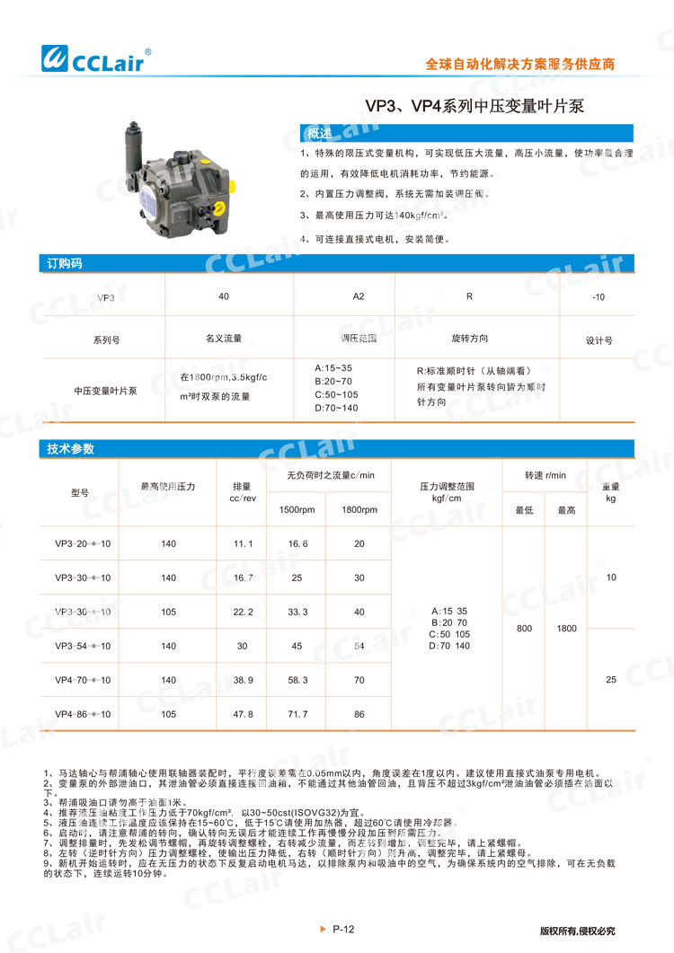 VP3、VP4系列中壓變量葉片泵-1